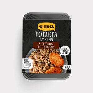 Котлета куряча з гречкою та грибами зам. 400г