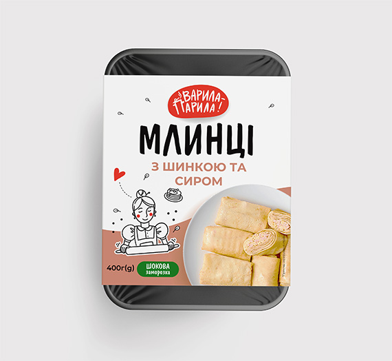 Млинці з шинкою та сиром