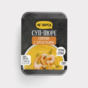 Суп-пюре сирний з креветками зам. 350г
