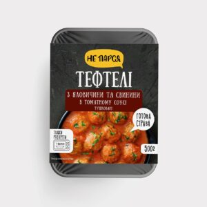 Тефтелі з ялов.та свин.в томат.соус.туш.зам. 500г